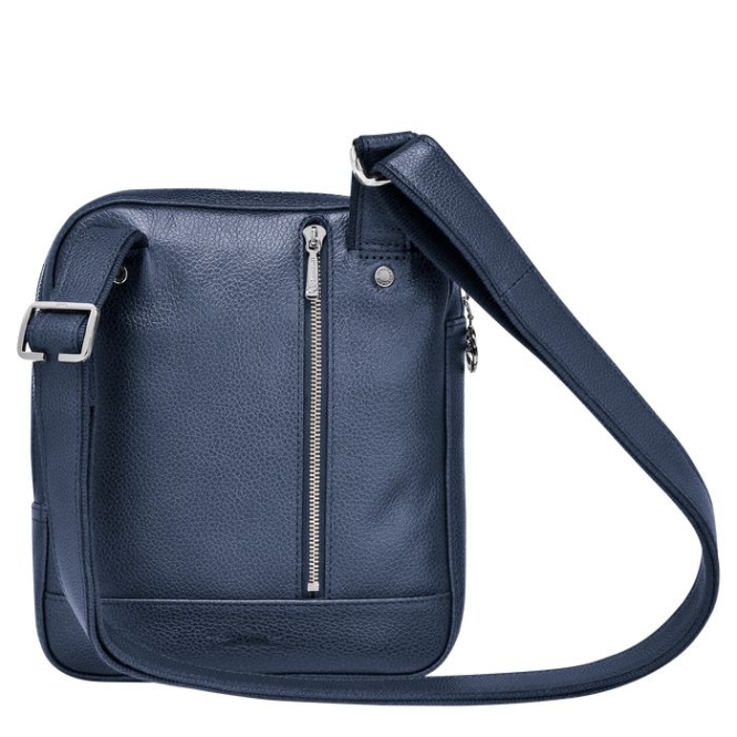 Navy Longchamp Le Foulonné S Men's Crossbody Bags | US-9685KVE