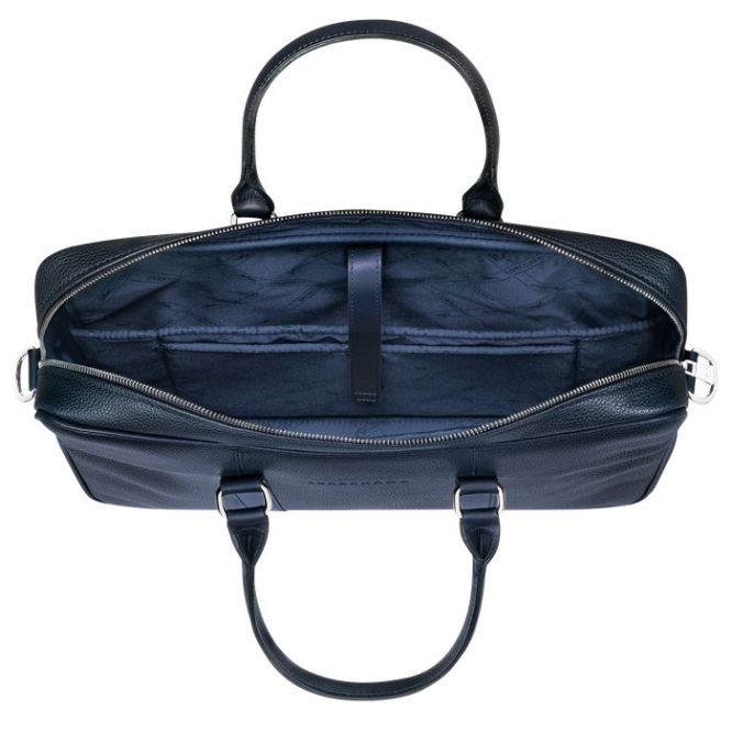 Navy Longchamp Le Foulonné S Men's Document Holders | US-2931EQB