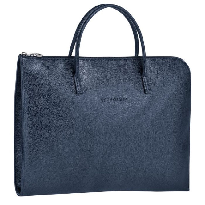 Navy Longchamp Le Foulonné S Men's Document Holders | US-7503EQX