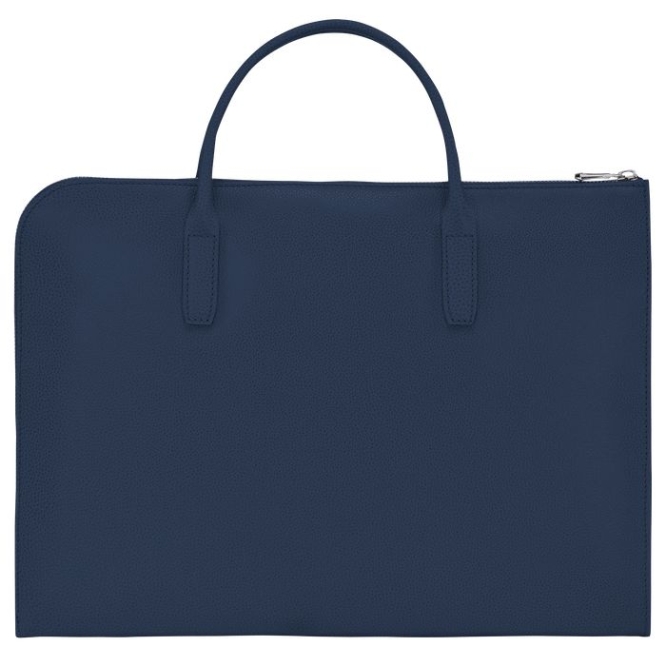 Navy Longchamp Le Foulonné S Men's Document Holders | US-7503EQX