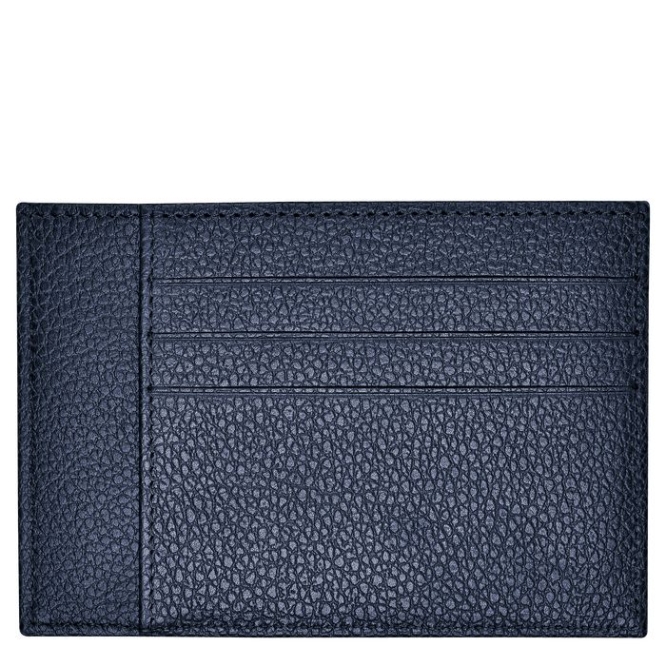 Navy Longchamp Le Foulonné Women's Cardholders & Coin Purses | US-3102XQF