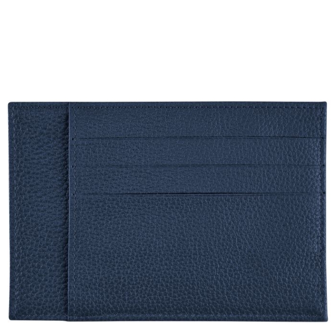 Navy Longchamp Le Foulonné Women's Cardholders & Coin Purses | US-3102XQF