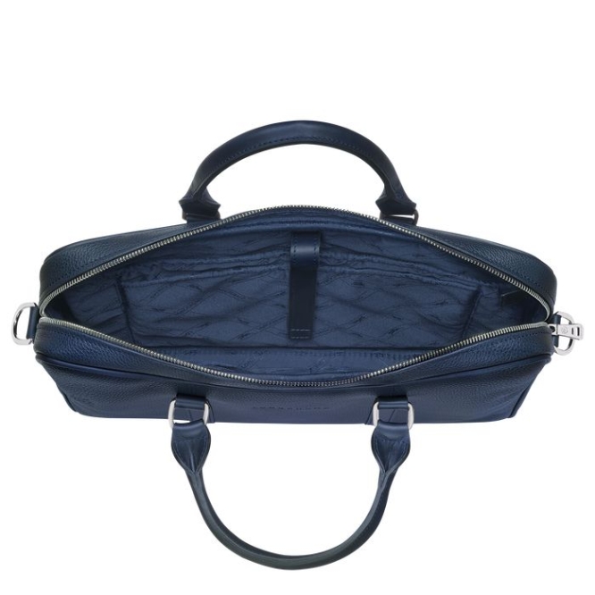 Navy Longchamp Le Foulonné XS Men's Document Holders | US-3647JOT