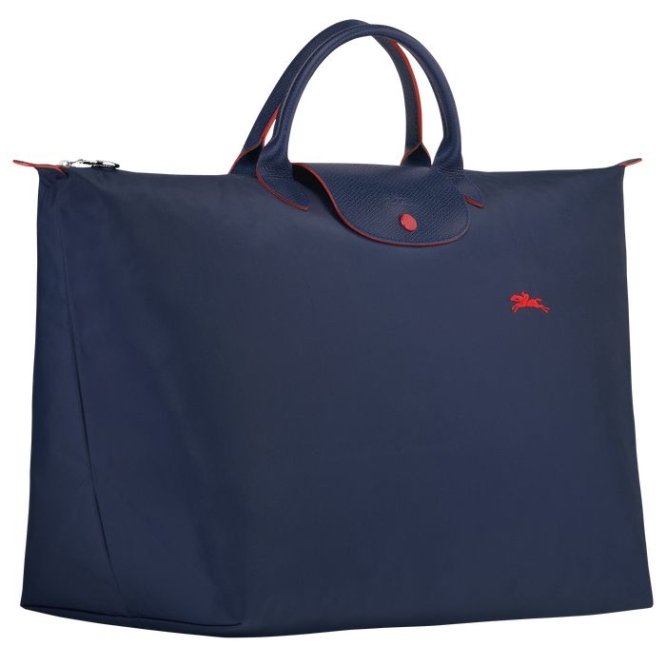 Navy Longchamp Le Pliage Club L Men's Travel Bags | US-5607FUS