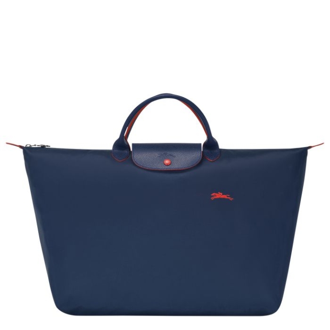 Navy Longchamp Le Pliage Club L Women\'s Travel Bags | US-6713YHP