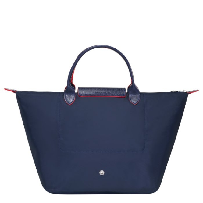 Navy Longchamp Le Pliage Club M Women's Top-handle Bags | US-8163VFT