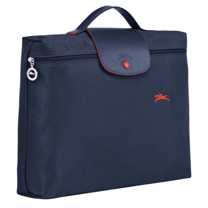 Navy Longchamp Le Pliage Club S Men's Document Holders | US-9807BVK