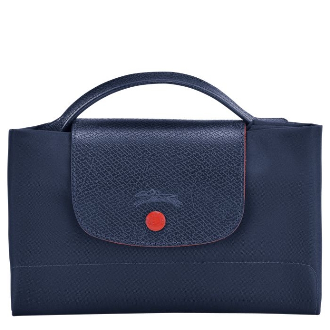 Navy Longchamp Le Pliage Club S Men's Document Holders | US-9807BVK