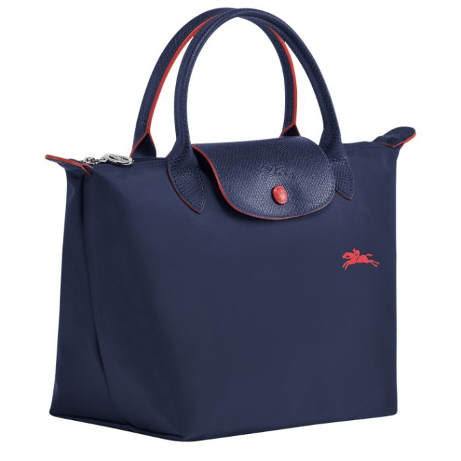 Navy Longchamp Le Pliage Club S Women's Top-handle Bags | US-0987HZA