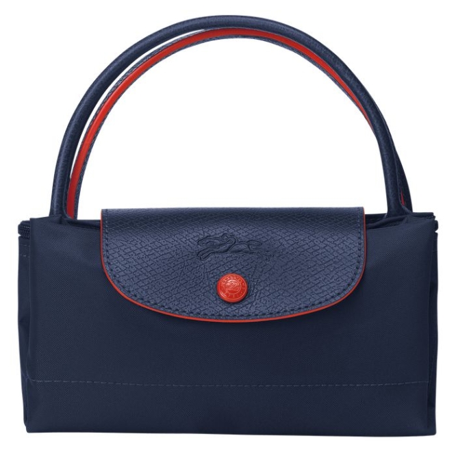 Navy Longchamp Le Pliage Club S Women's Top-handle Bags | US-0987HZA