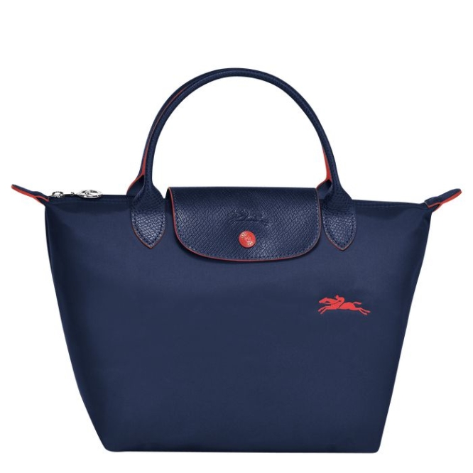 Navy Longchamp Le Pliage Club S Women\'s Top-handle Bags | US-0987HZA