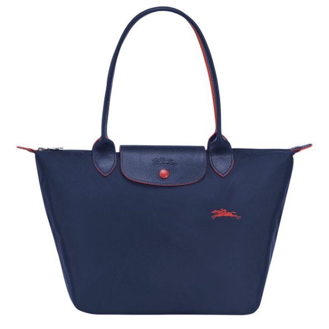 Navy Longchamp Le Pliage Club S Women\'s Shoulder Bags | US-4093ZKN