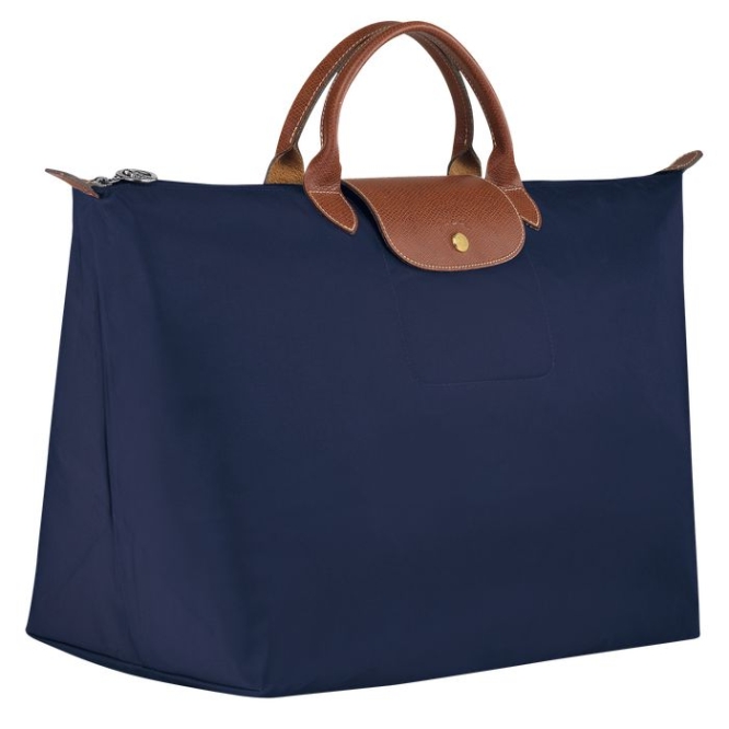 Navy Longchamp Le Pliage L Men's Travel Bags | US-1570KQD