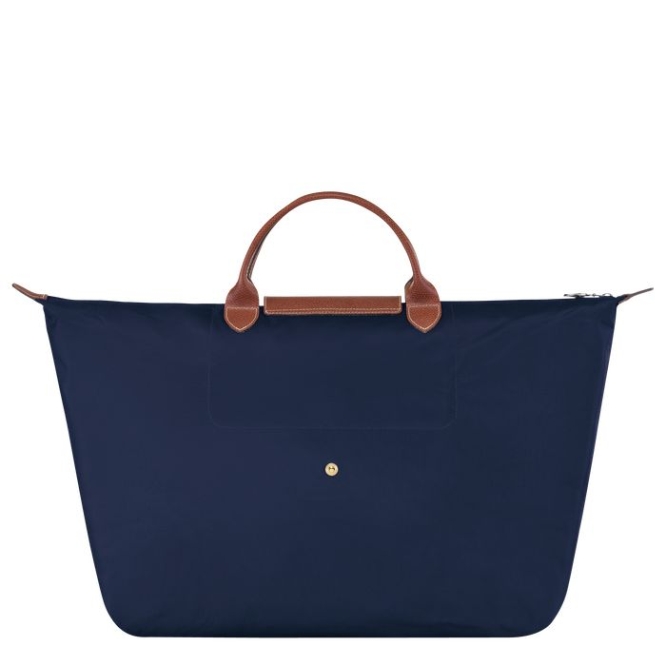 Navy Longchamp Le Pliage L Men's Travel Bags | US-1570KQD