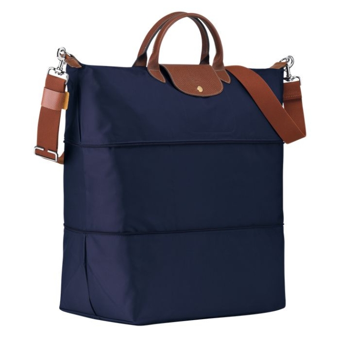 Navy Longchamp Le Pliage Men's Travel Bags | US-0473LUV