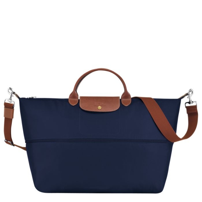 Navy Longchamp Le Pliage Men's Travel Bags | US-0473LUV