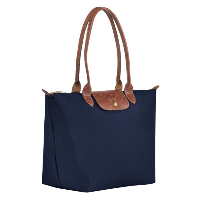 Navy Longchamp Le Pliage Original L Women's Shoulder Bags | US-4317GTJ