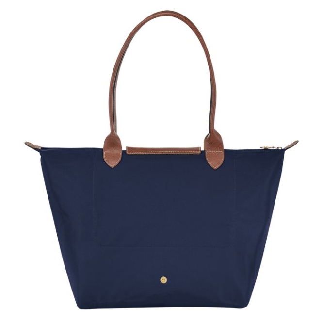 Navy Longchamp Le Pliage Original L Women's Shoulder Bags | US-4317GTJ