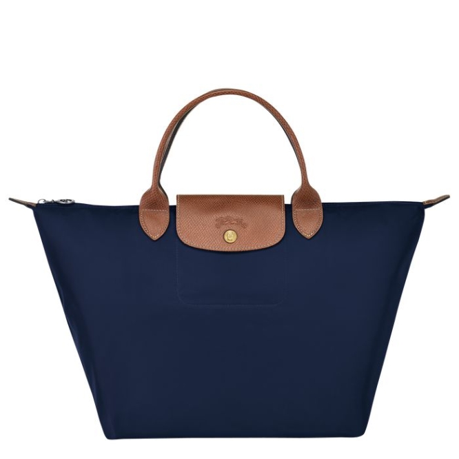 Navy Longchamp Le Pliage Original M Women\'s Top-handle Bags | US-1420RGL