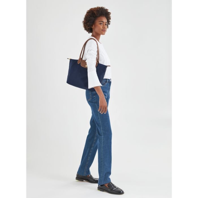 Navy Longchamp Le Pliage Original S Women's Shoulder Bags | US-3625AVE