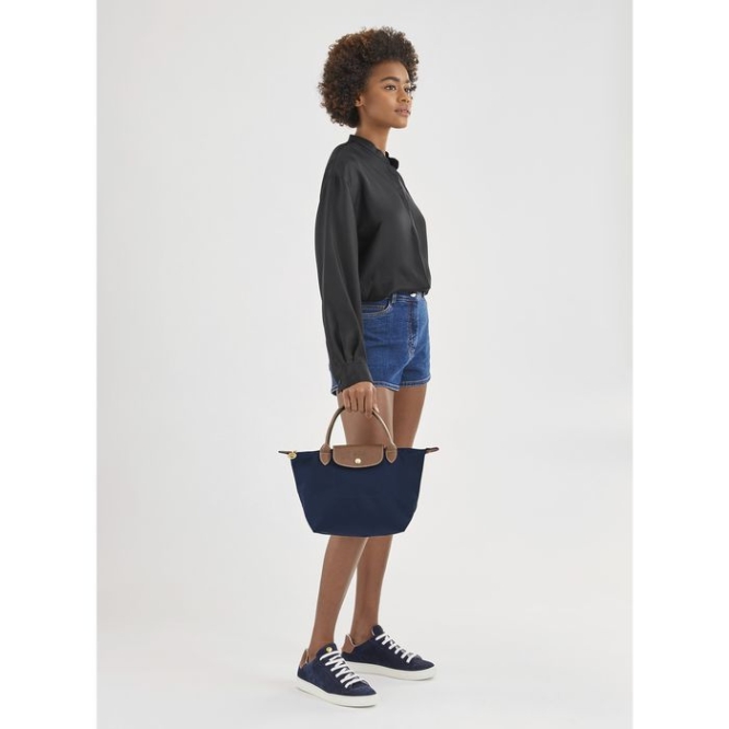 Navy Longchamp Le Pliage Original S Women's Top-handle Bags | US-6731ZKG