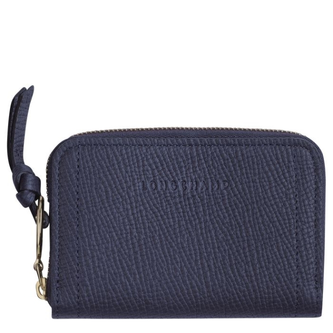 Navy Longchamp Mailbox Women\'s Cardholders & Coin Purses | US-3721XIK