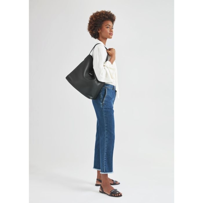 Navy Longchamp Roseau Essential Women's Shoulder Bags | US-7926HNC