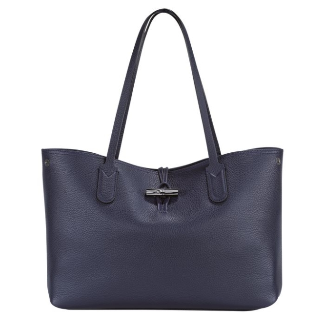 Navy Longchamp Roseau Essential Women's Shoulder Bags | US-8735AJO