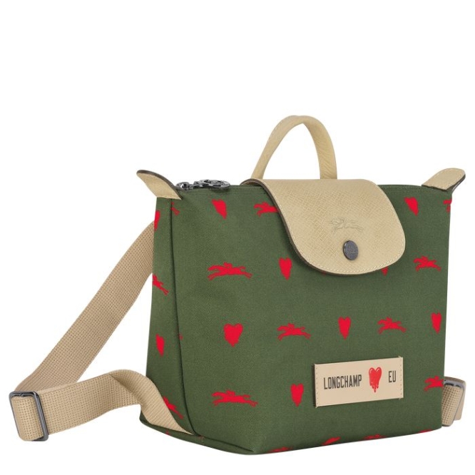 Olive Longchamp X Eu Women's Backpacks | US-1876KMW