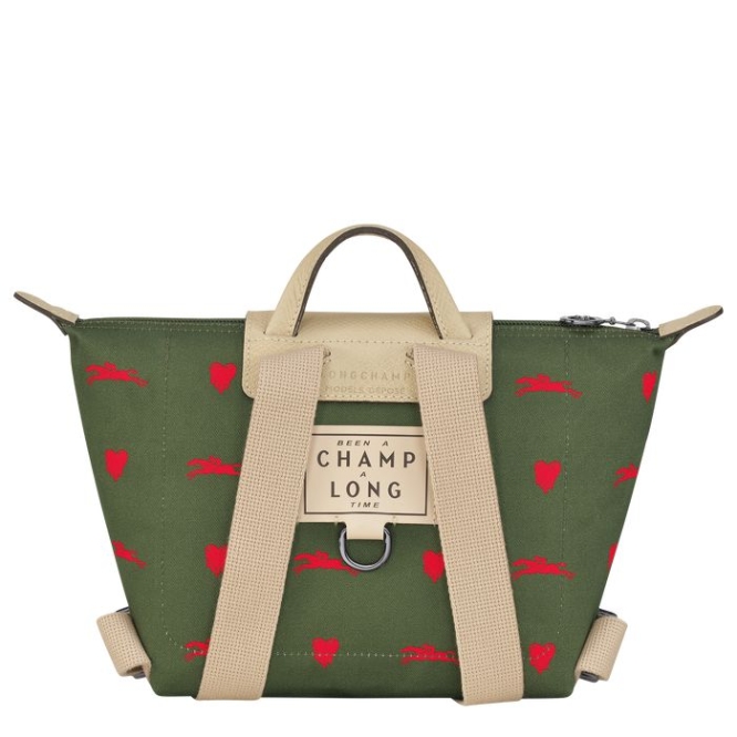 Olive Longchamp X Eu Women's Backpacks | US-1876KMW