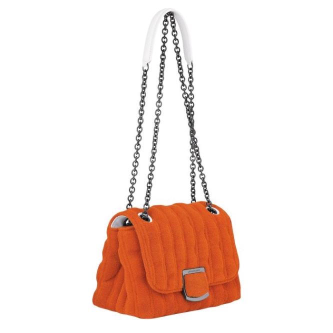 Orange Longchamp Brioche Eponge S Women's Crossbody Bags | US-3206FOZ