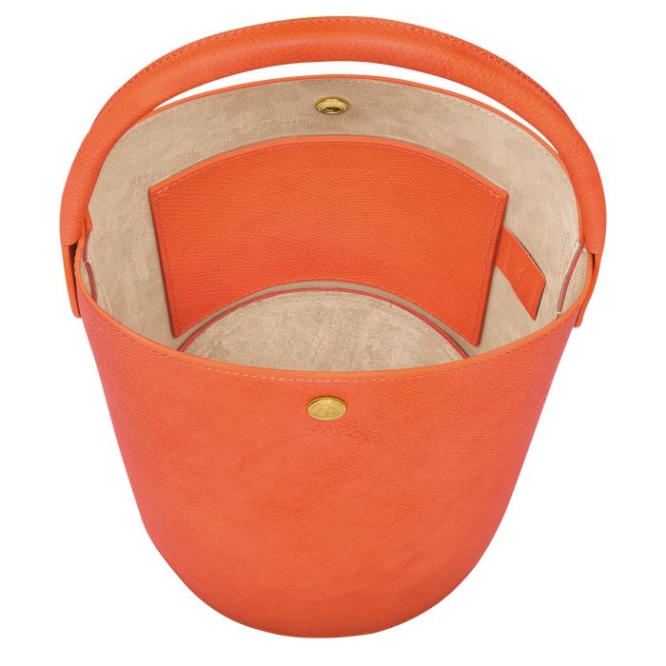 Orange Longchamp Cuir De Russie Women's Top-handle Bags | US-0465YJR