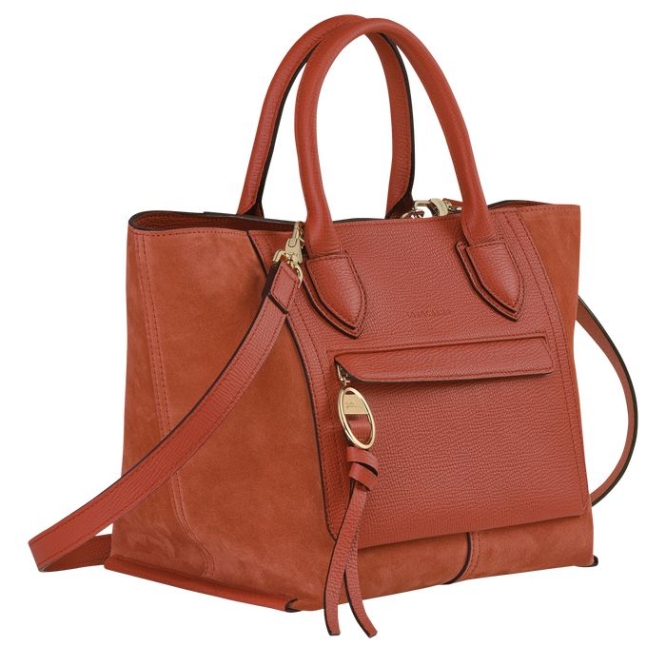 Orange Longchamp Mailbox M Women's Top-handle Bags | US-1834MFW