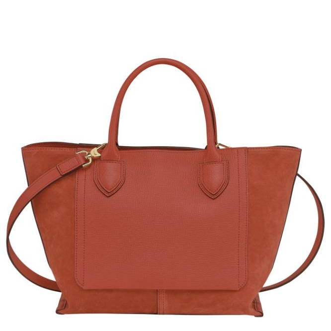 Orange Longchamp Mailbox M Women's Top-handle Bags | US-1834MFW