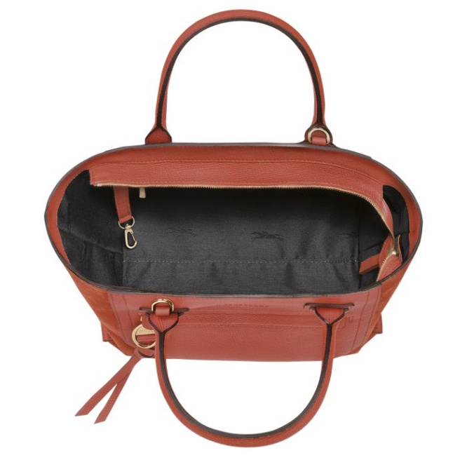 Orange Longchamp Mailbox M Women's Top-handle Bags | US-1834MFW