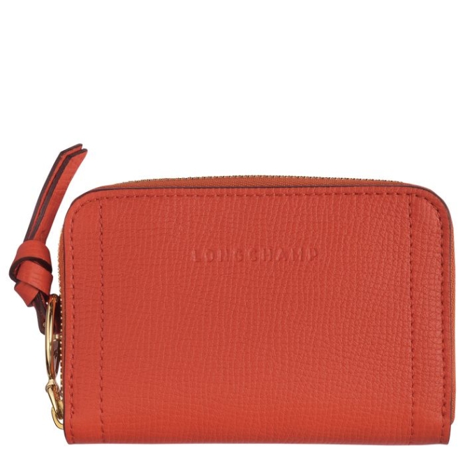 Orange Longchamp Mailbox Women\'s Cardholders & Coin Purses | US-2581AOD