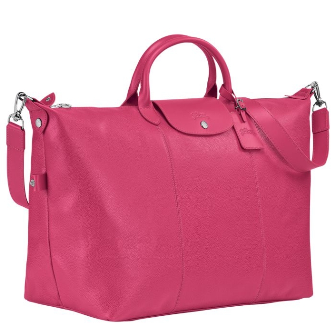 Pink Longchamp Le Foulonné L Men's Travel Bags | US-6294NOQ