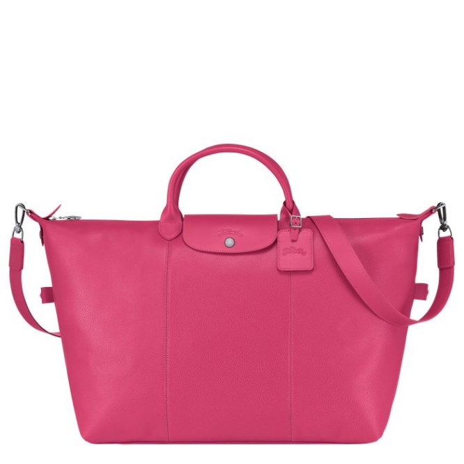 Pink Longchamp Le Foulonné L Men\'s Travel Bags | US-6294NOQ