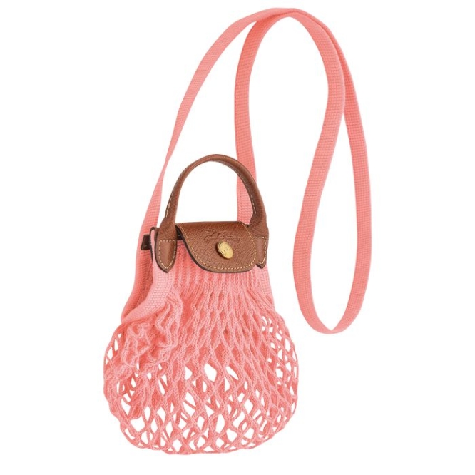 Pink Longchamp Le Pliage Filet XS Women's Crossbody Bags | US-1756UIB