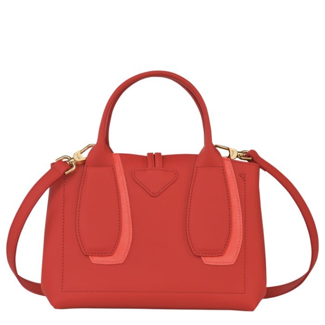 Pink Longchamp Roseau Shadow S Women's Top-handle Bags | US-0247JVZ