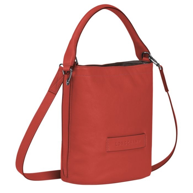 Red Longchamp 3D Women's Crossbody Bags | US-7841EHK