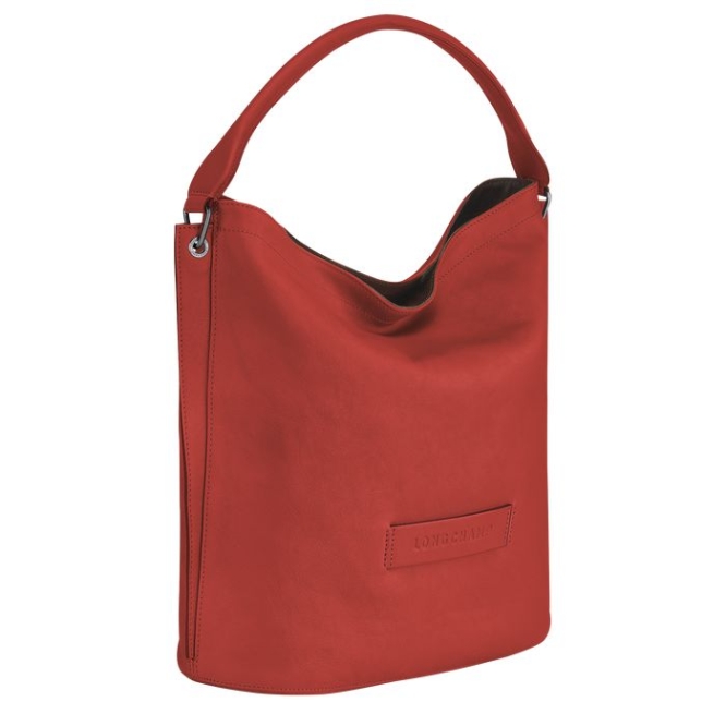 Red Longchamp 3D Women's Shoulder Bags | US-3059HKB