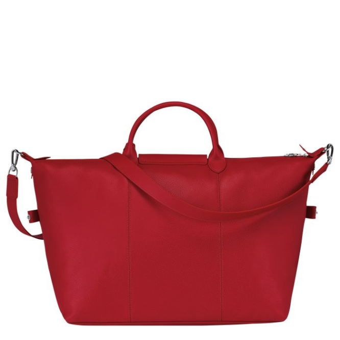 Red Longchamp Le Foulonné L Men's Travel Bags | US-7038EKP