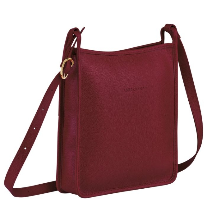 Red Longchamp Le Foulonné L Women's Crossbody Bags | US-9235JVW