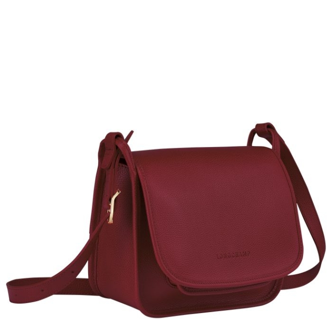 Red Longchamp Le Foulonné M Women's Crossbody Bags | US-6032MEA