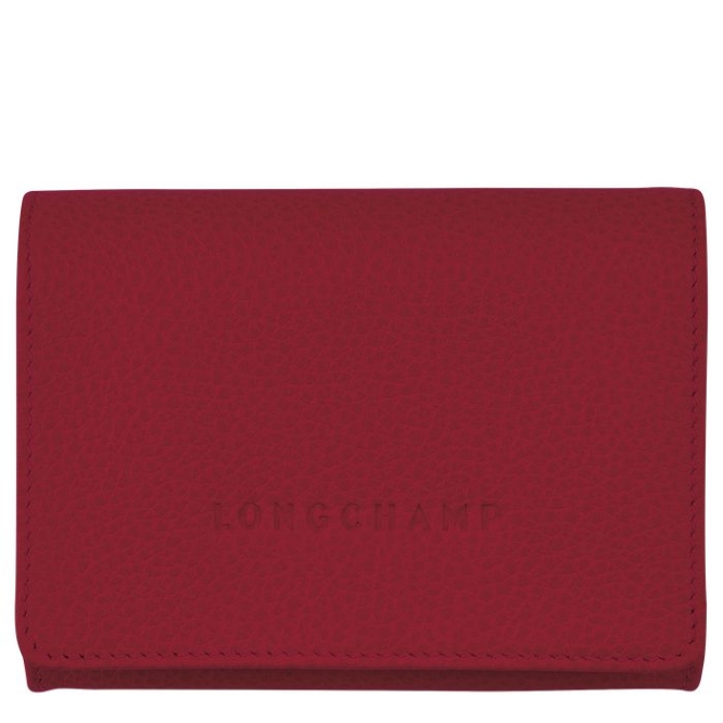 Red Longchamp Le Foulonné Men\'s Cardholders & Coin Purses | US-1579SPH