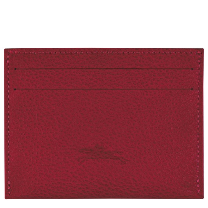 Red Longchamp Le Foulonné Men's Cardholders & Coin Purses | US-6947KVI