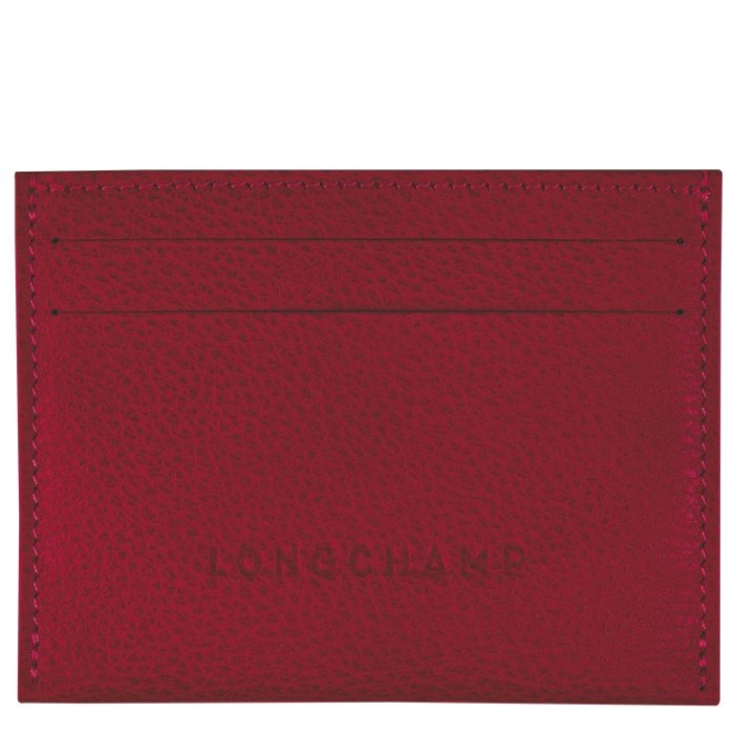 Red Longchamp Le Foulonné Men\'s Cardholders & Coin Purses | US-6947KVI