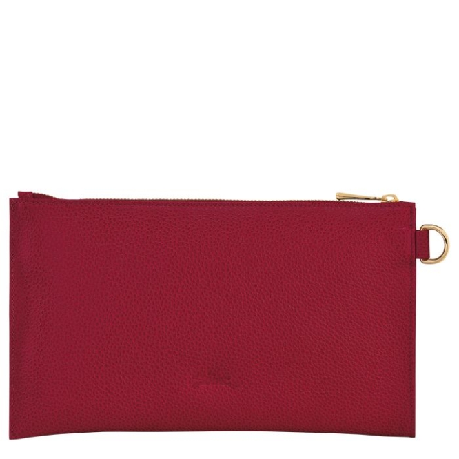 Red Longchamp Le Foulonné Men\'s Pouches & Cases | US-7530PBF