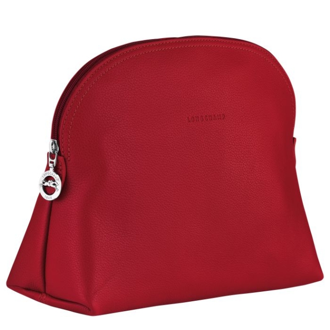 Red Longchamp Le Foulonné Men's Toiletry Bags | US-8524MBQ